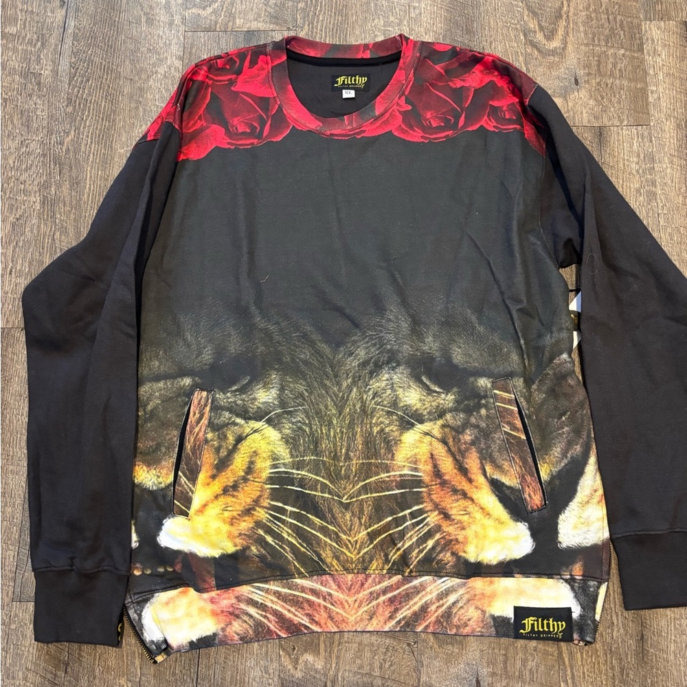 Filthy Graphic Sweatshirt - Black and Red